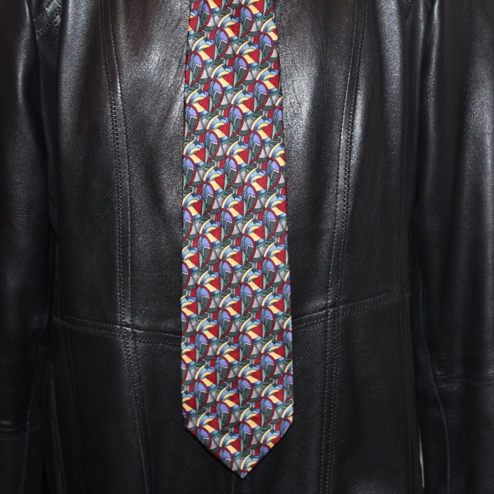 J. Garcia 100% silk TIE (Grateful Dead) Colorful Geometric Print